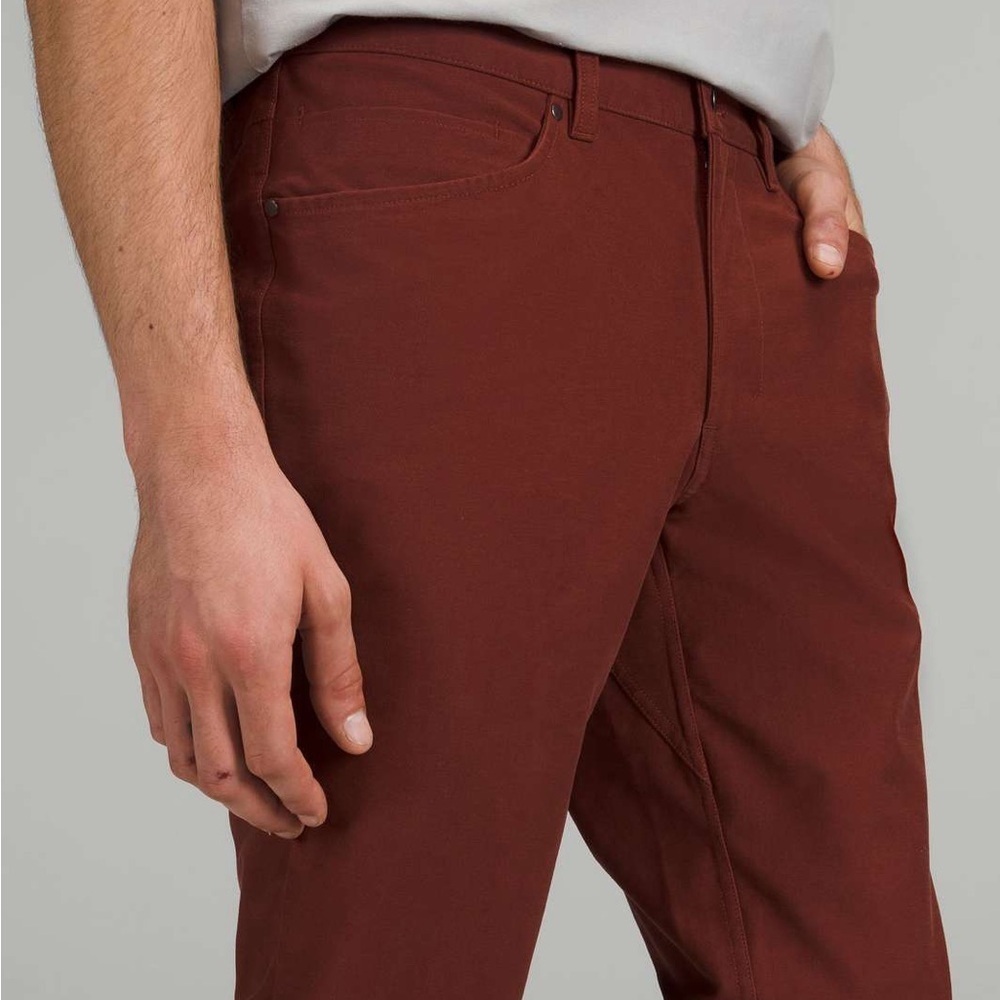 Lululemon Pants Mens 30x32 Brown/Maroon ABC Slim Fit Utility Pants 010-A - Picture 2 of 7